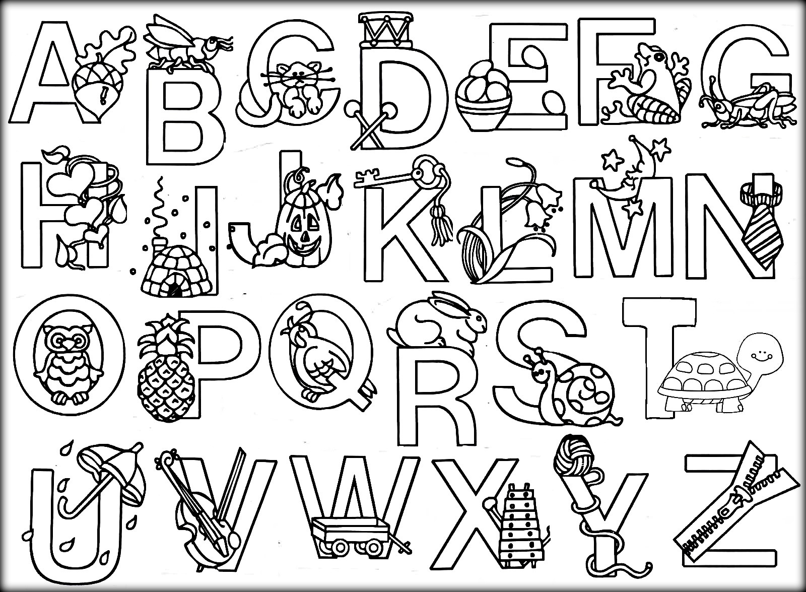 Free Printable Alphabet Coloring Pages at GetDrawings