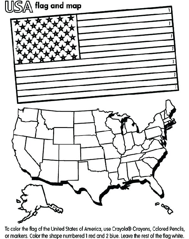 601x762 Free Printable American Flag Coloring Page S Funy Piels Free