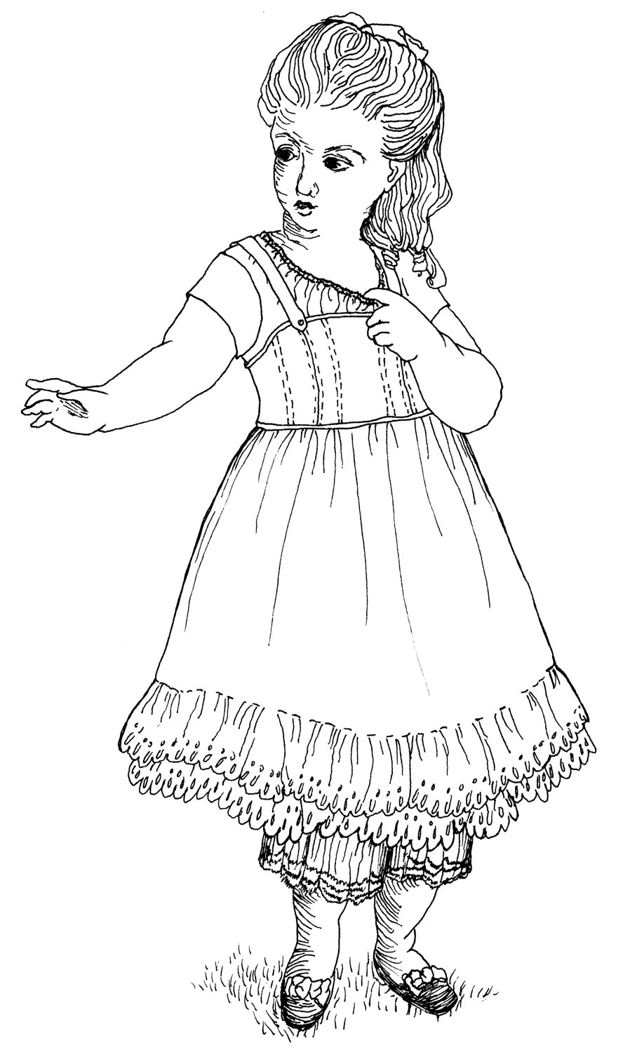 888x1500 American Girl Isabelle Doll Coloring Page Free Printable