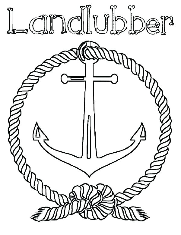 600x776 Anchor Coloring Page Anchor Coloring Page And Black And White