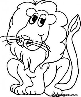 283x338 Printable Animal Coloring Pages Of King Of Jungle Lion For Kids