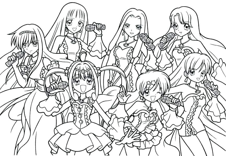 864x600 Free Anime Coloring Pages