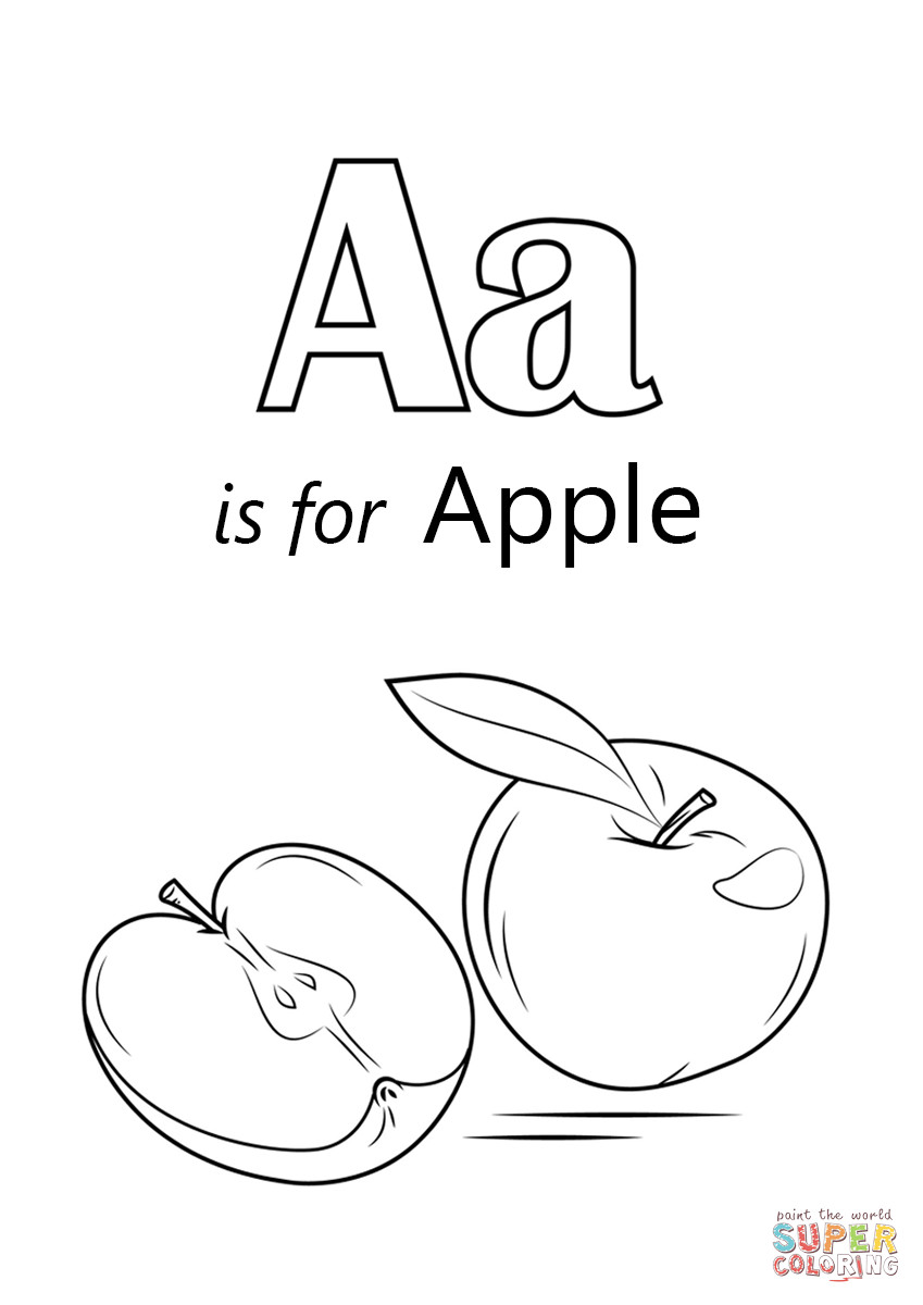 849x1200 Letter A Is For Apple Coloring Page Free Printable Pages Amazing