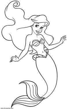 236x379 Ariel Coloring Pages For Kids Free