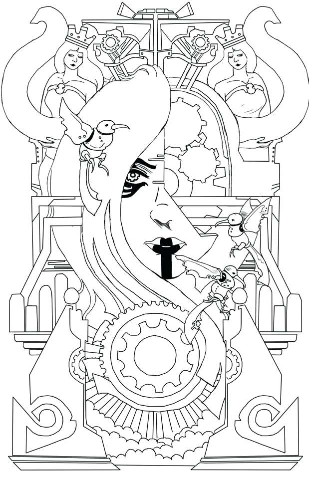 619x956 Art Deco Coloring Pages Art Earth