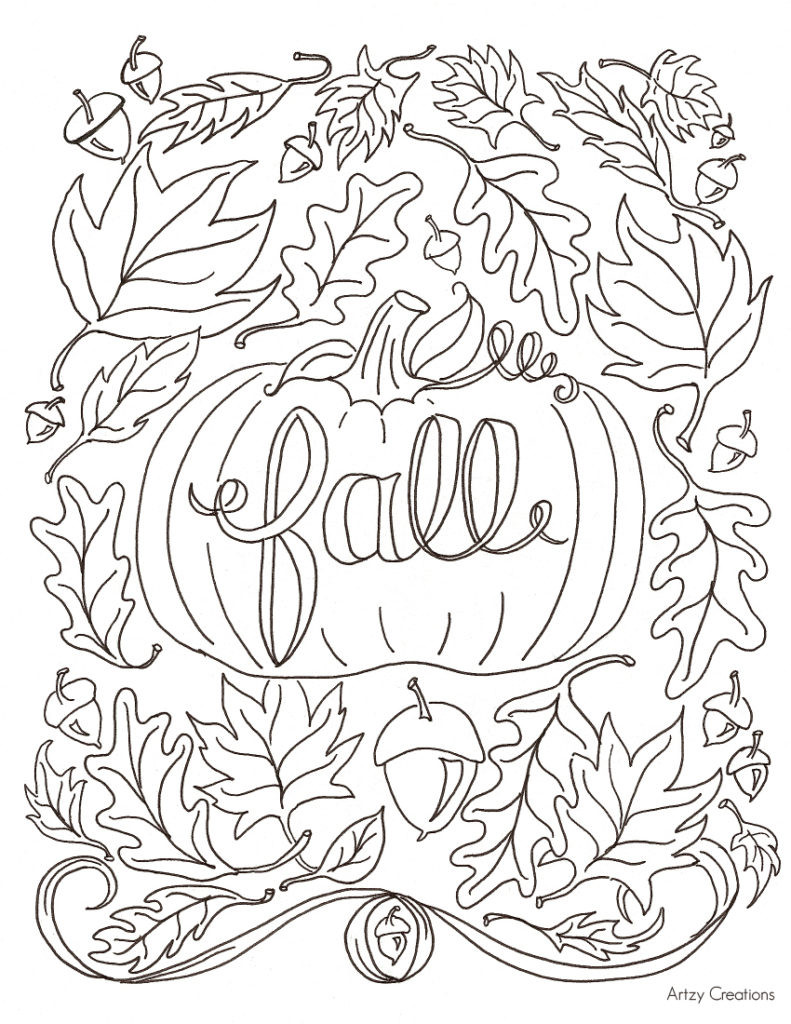 791x1024 Willpower Autumn Coloring Pages Fall Sheets Free Printable