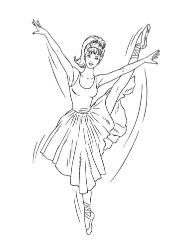 371x480 Barbie Ballerina Coloring Page Barbie Ballerina