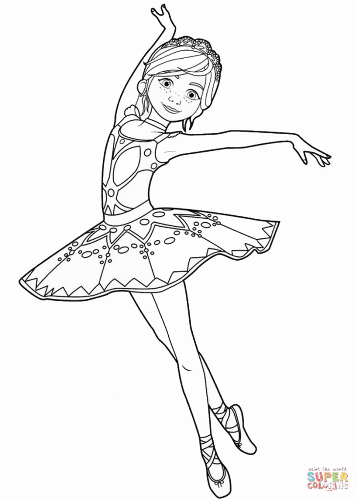 732x1024 Ballerina Coloring Sheets