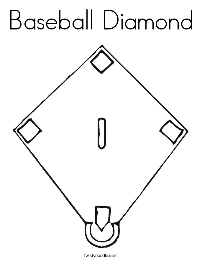 685x886 Baseball Diamond Coloring Page