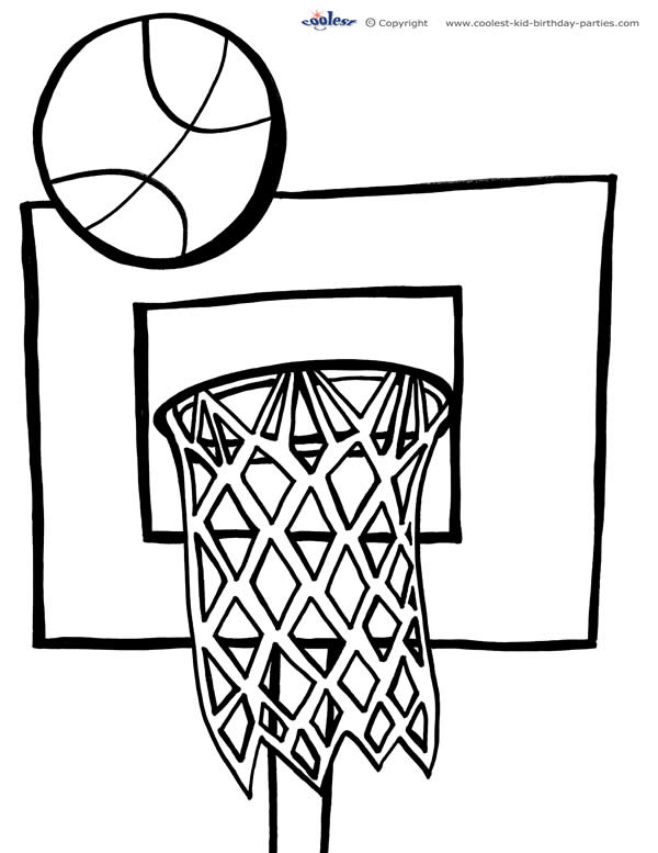 600x777 Printable Basketball Coloring Page
