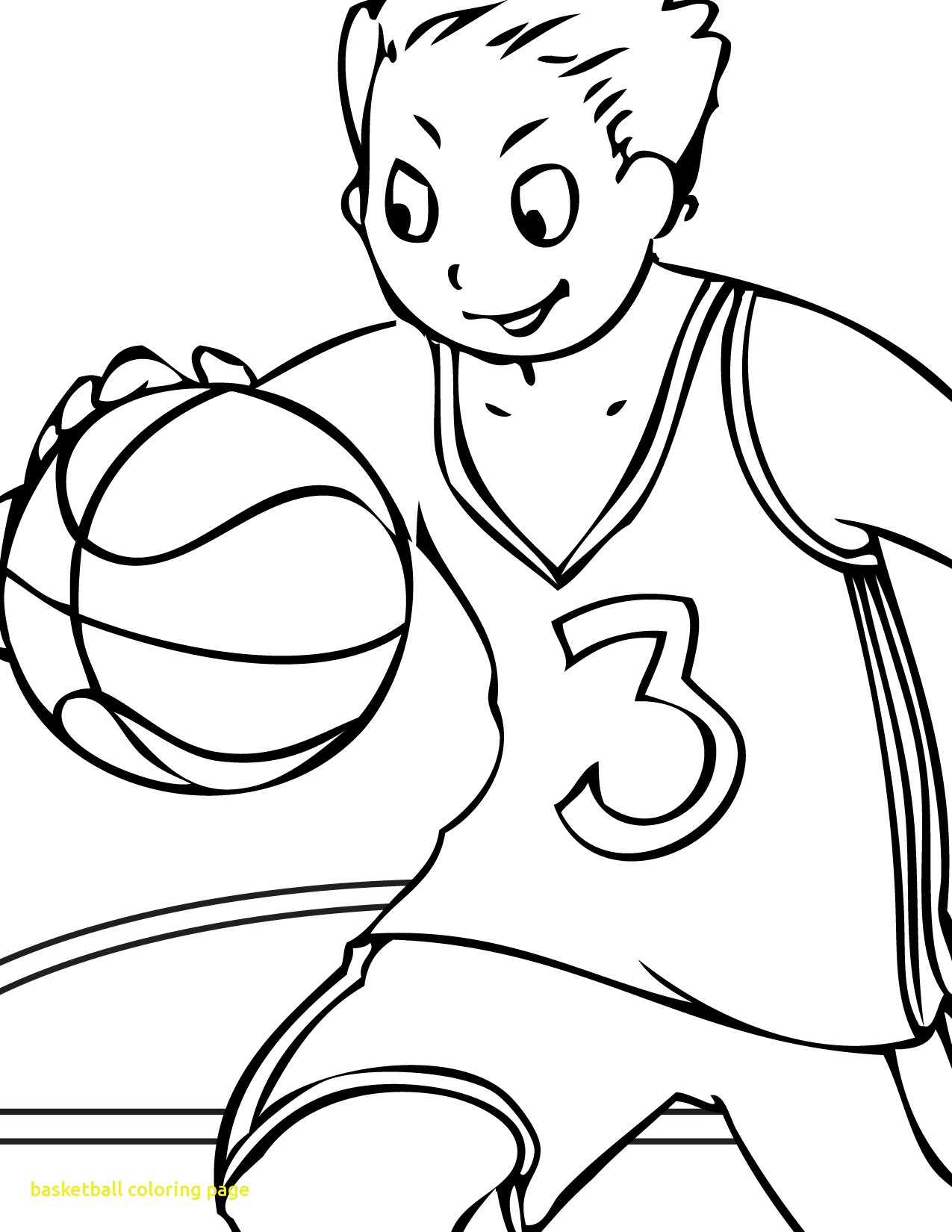 1275x1650 Basketball Coloring Page With Coloring Pages For Sports Free