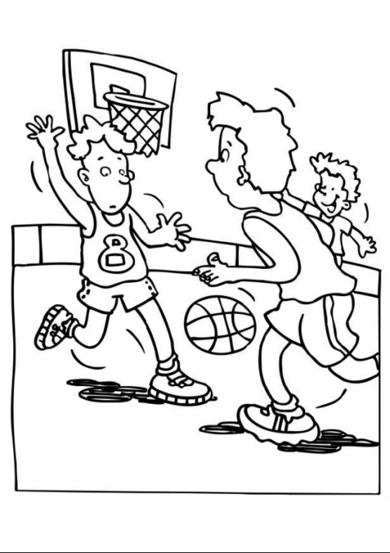 555x786 Basketball Coloring Pages