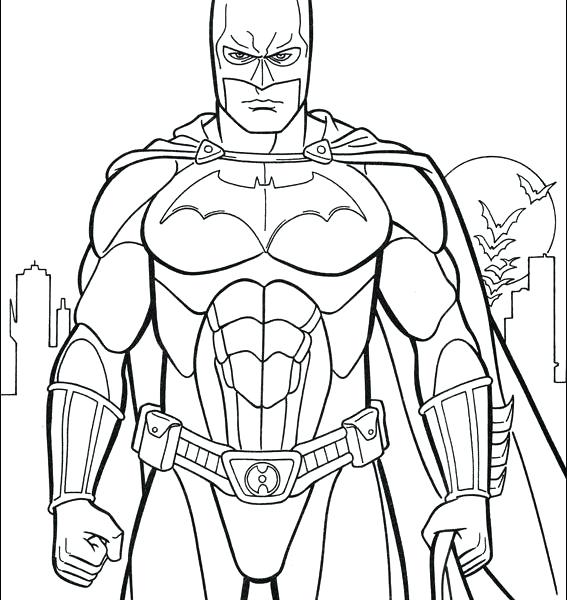 567x600 Batman Pictures To Colour Best Batman Coloring Pages Free