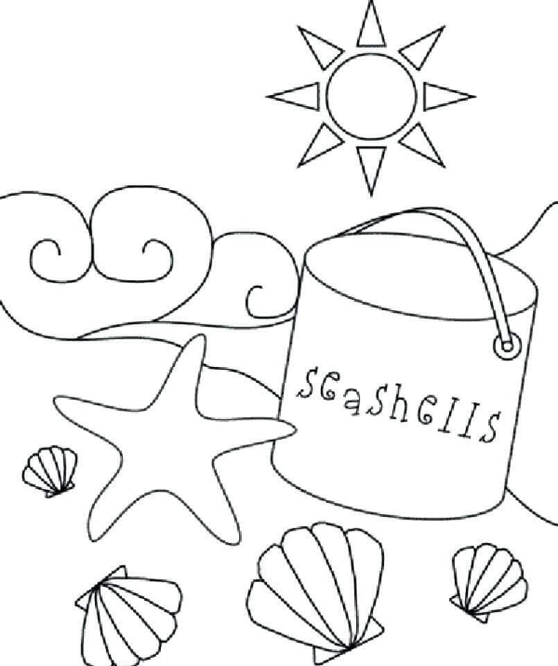 805x960 Coloring Pages Of Beach Things Free Printable Beach Coloring