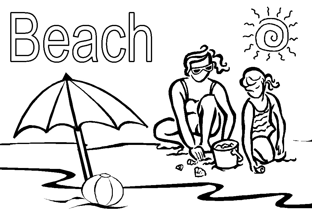 1040x720 Free Printable Beach Coloring Pages For Kids