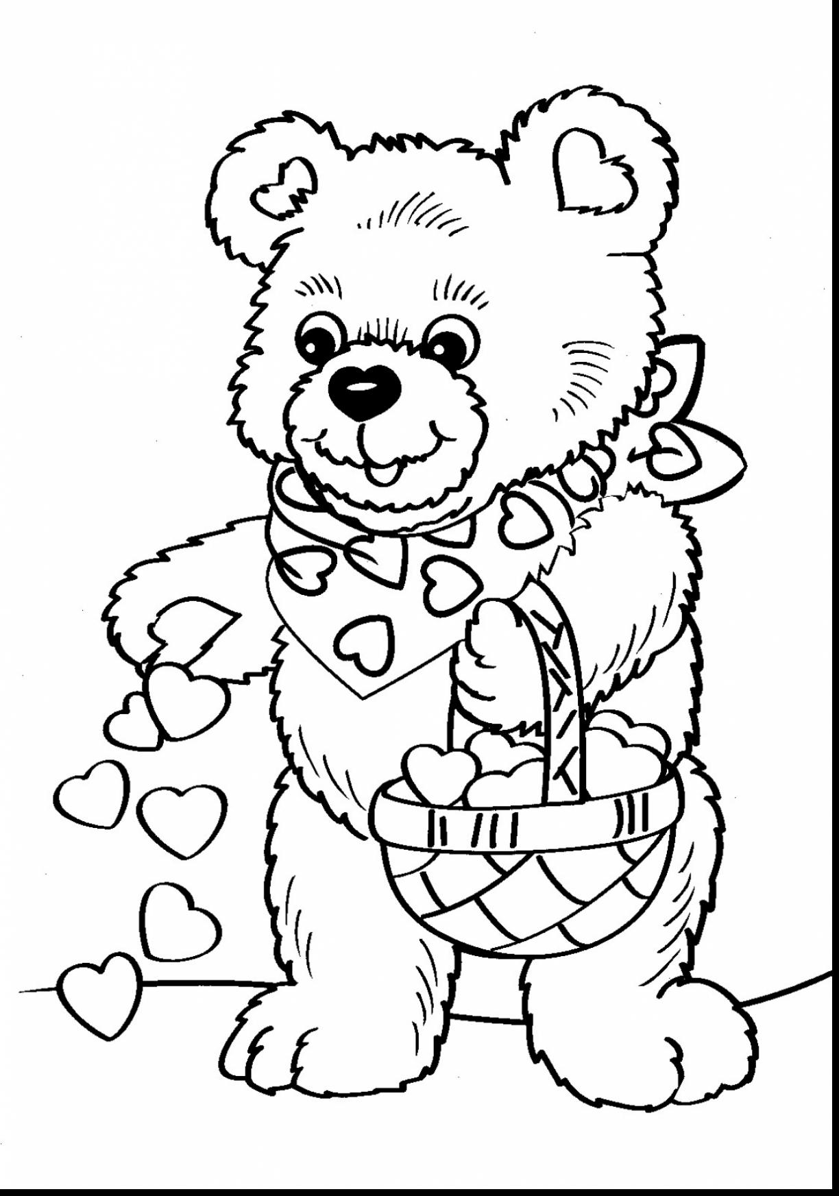 1224x1745 Best Of Stunning Valentines Day Teddy Bear Coloring Pages