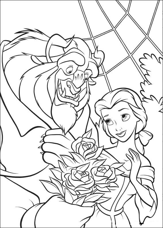 567x794 Free Printable Beauty And The Beast Coloring Pages For Kids