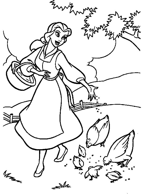 600x810 Top Beauty And The Beast Coloring Pages