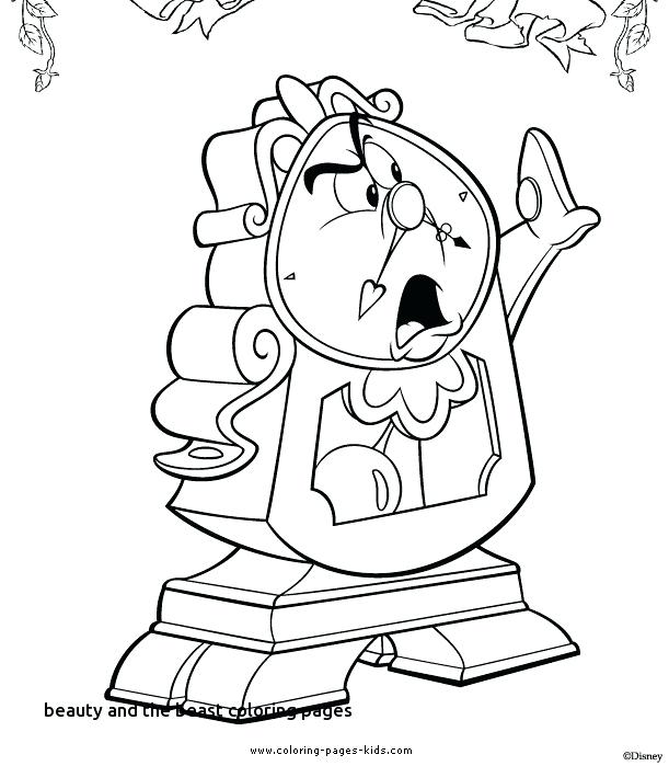 611x699 Beauty Beast Coloring Pages Icontent