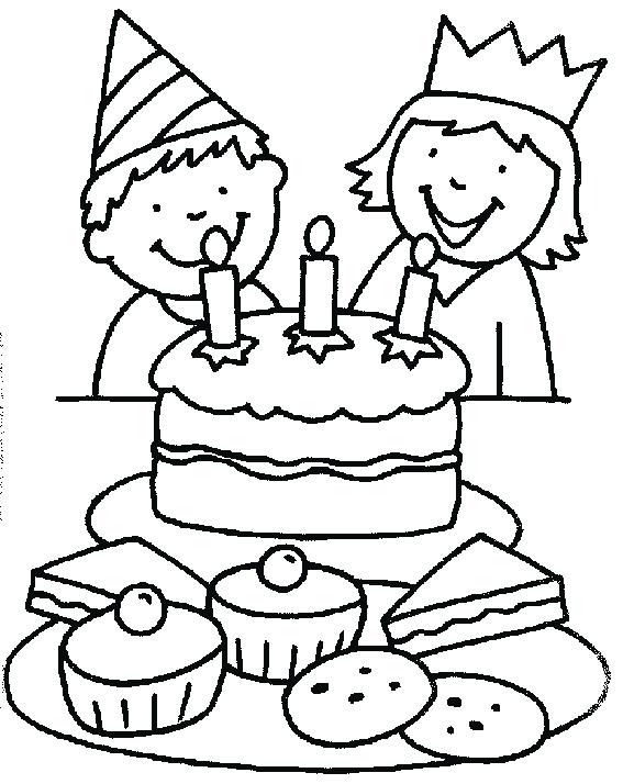 567x714 Free Printable Birthday Coloring Pages Birthday Cake Coloring Page