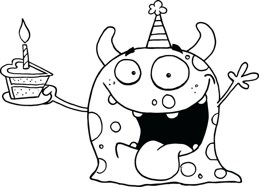 1024x741 Free Printable Happy Birthday Coloring Pages Backgrounds Coloring