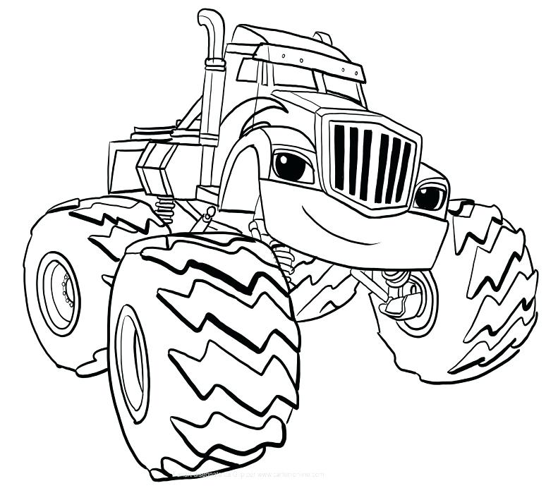 791x709 Blaze And The Monster Machines Coloring Pages Plus Monster Truck