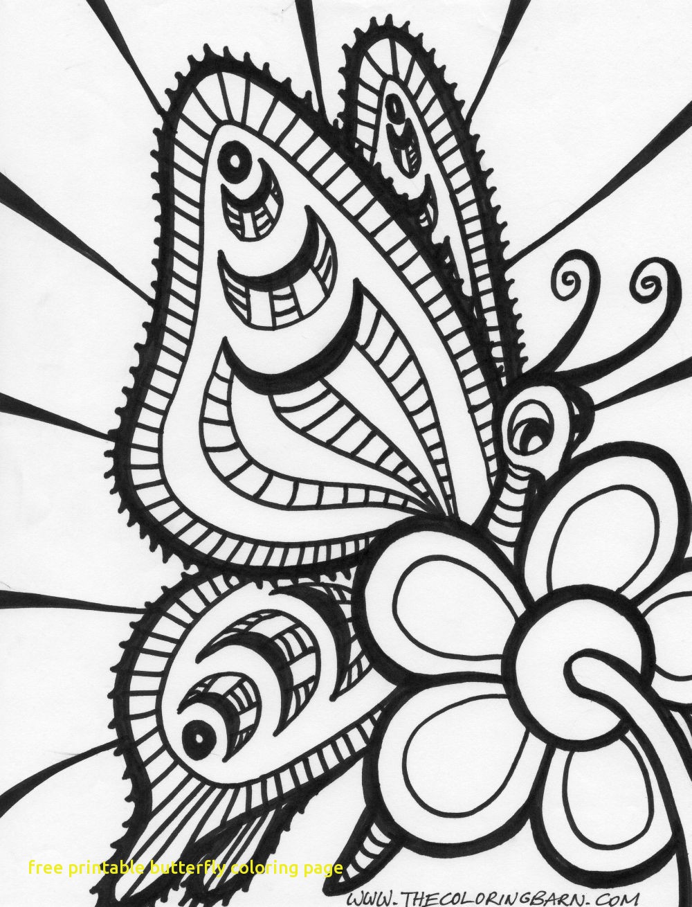 1000x1310 Free Printable Butterfly Coloring Page With Butterfly Coloring