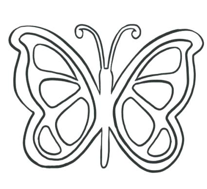 425x389 Simple Butterfly Coloring Pages Monarch Butterfly Coloring Pages