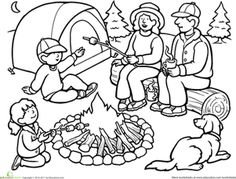 236x179 Camping Coloring Pages For Preschoolers