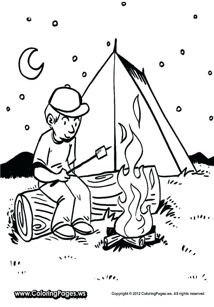 713x1024 Camping Coloring Pages To Print Camping Coloring Pages Preschool