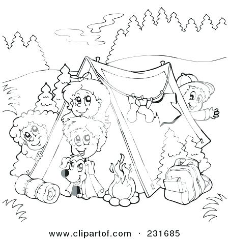 450x470 Camping Coloring Pages To Print Camping Coloring Pages To Print