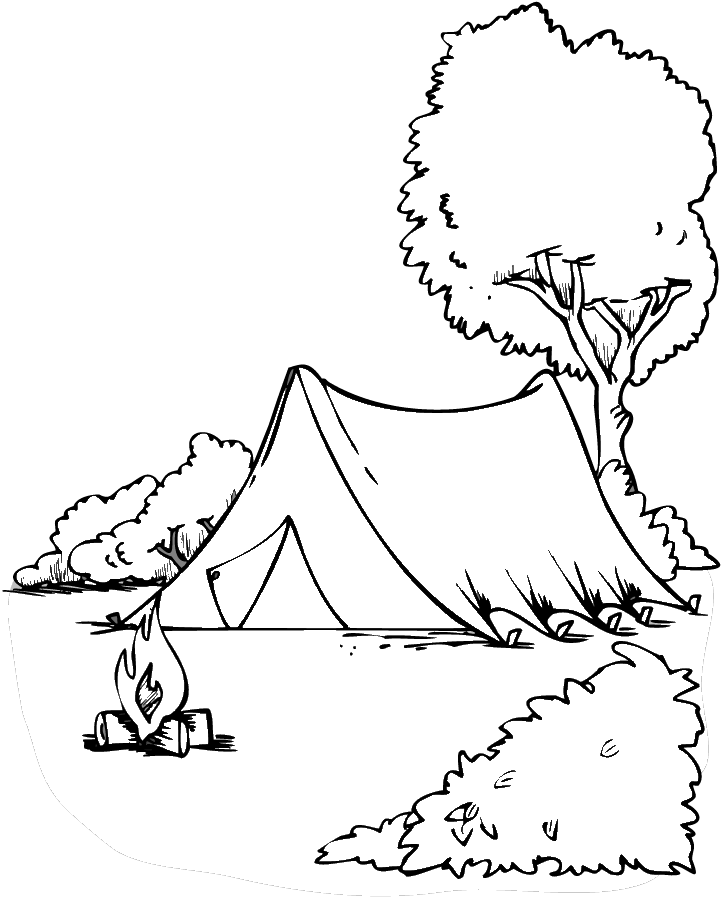 723x900 Camping Coloring Page Coloring Pages To Print Color Printing
