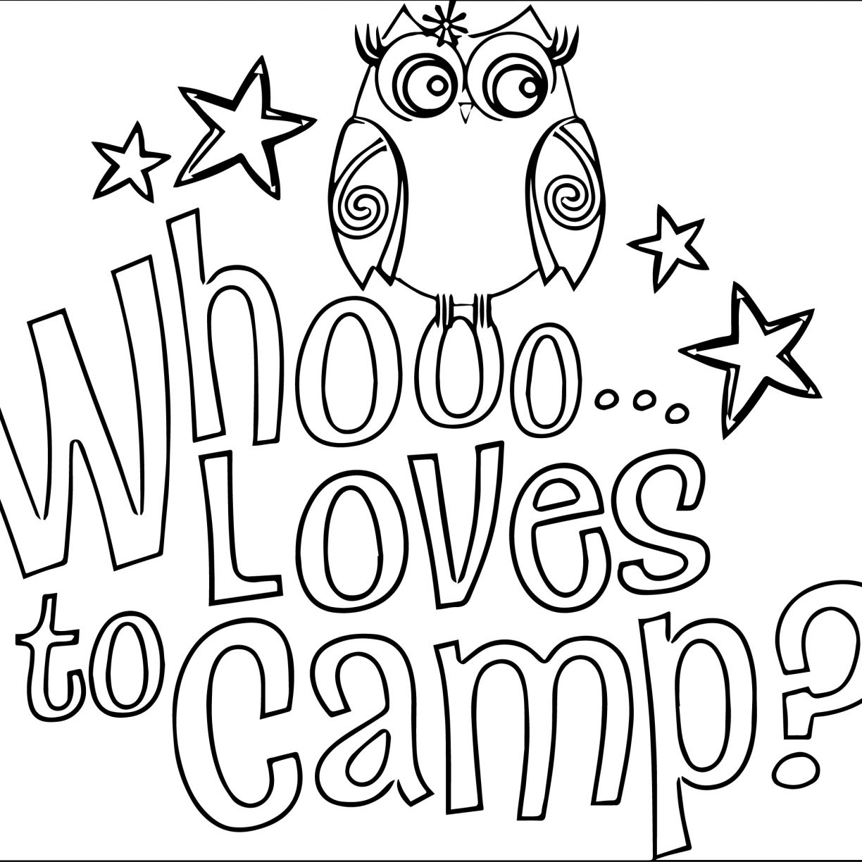 1224x1224 Clever Design Camping Themed Coloring Pages Free For Kids Book