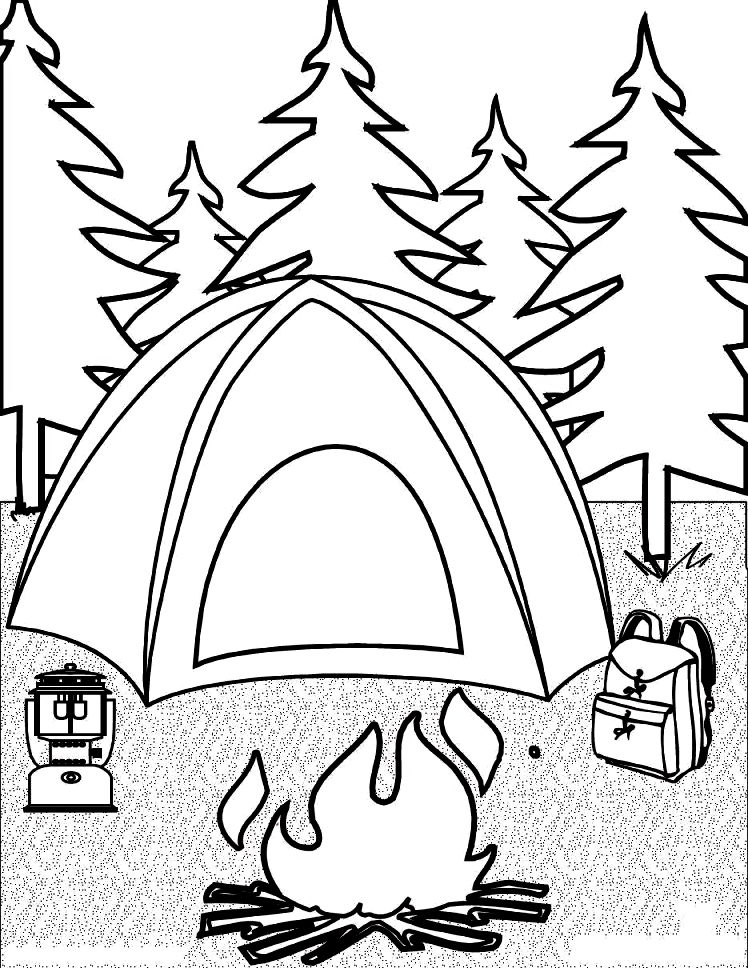 748x968 Inspirational Camping Coloring Pages In Photos With Design