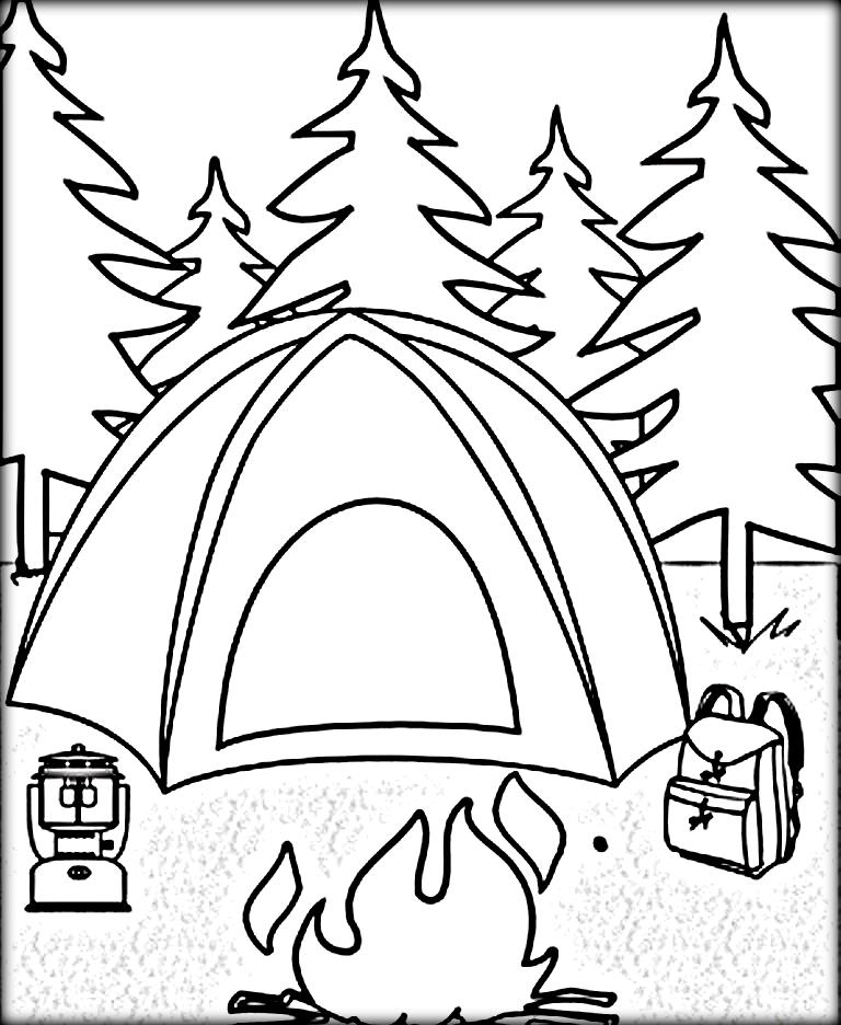 768x936 Letter C Is For Camping Coloring Page Free Printable Pages