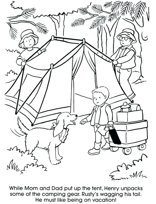 613x800 Coloring Camping Coloring Sheets