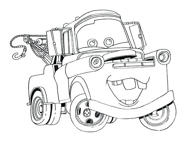 607x463 Printable Coloring Pages Cars And Charts Mater Coloring Pages Free