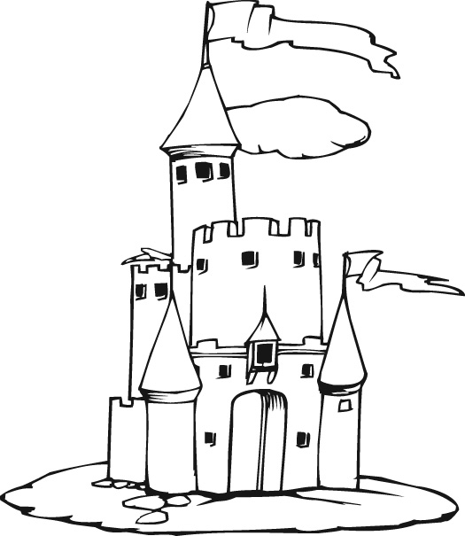525x605 Castle Coloring Pages For Kids Free Printable Coloring Pages