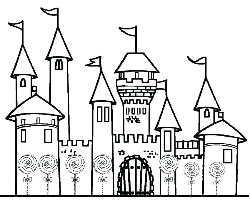 850x689 Castles Coloring Pages Castle Free Printable