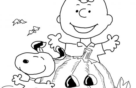 469x304 Charlie Brown Halloween Coloring Pages Just Colorings