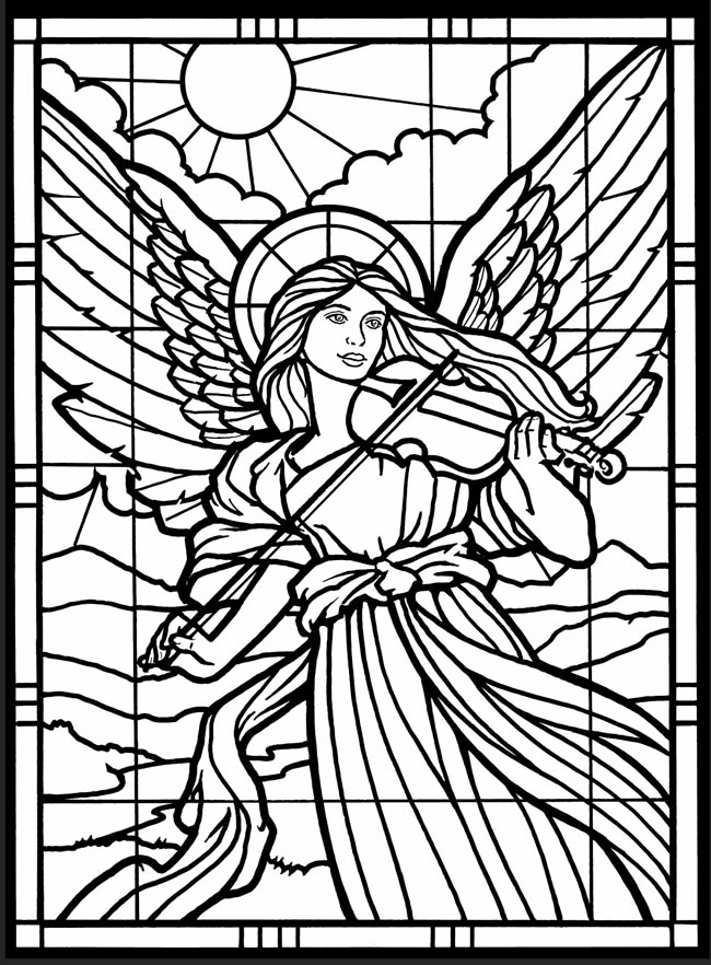 650x882 Printable Stained Glass Coloring Pages