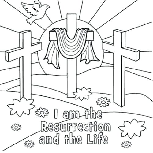 500x500 Easter Coloring Sheets Religious Coloring Page Free Printable