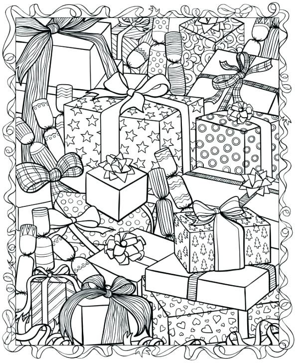 596x728 Free Printable Christmas Coloring Pages For Adults Only