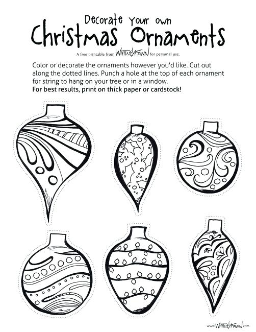 502x650 Free Printable Christmas Tree Ornaments Coloring Pages Ornament