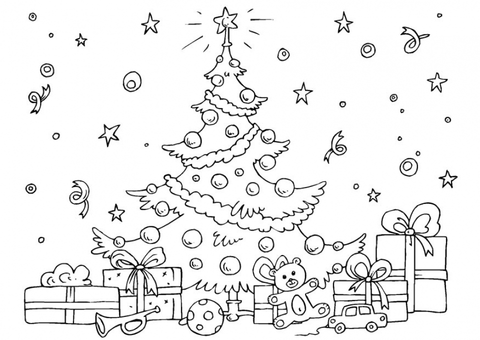 960x680 Free Christmas Tree Coloring Pages Free Printable Christmas