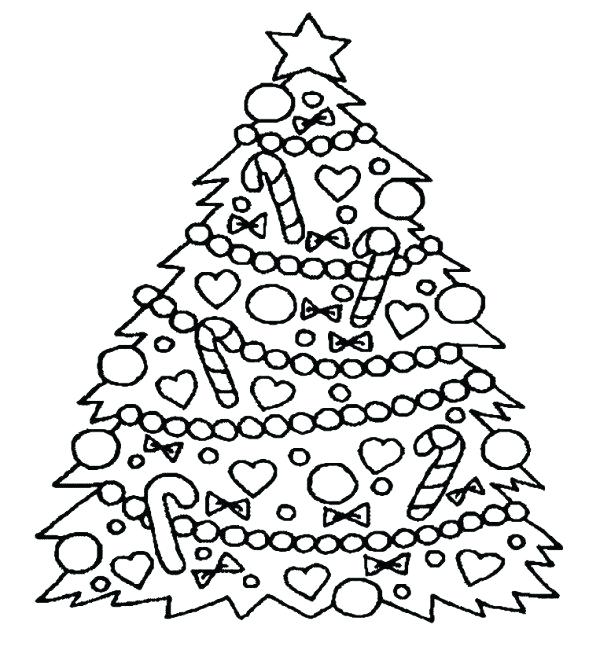 600x672 Christmas Tree Coloring Pages
