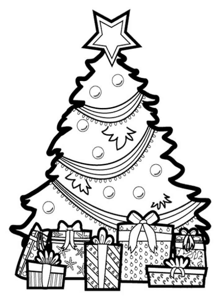 713x960 Christmas Tree Coloring Pages