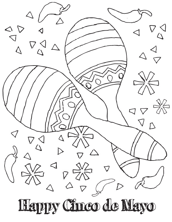 600x776 Cinco De Mayo Coloring Pages