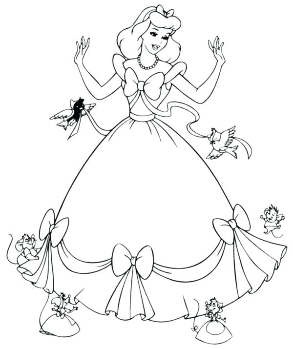 600x715 Free Printable Princess Cinderella Coloring Pages Coloring Pages
