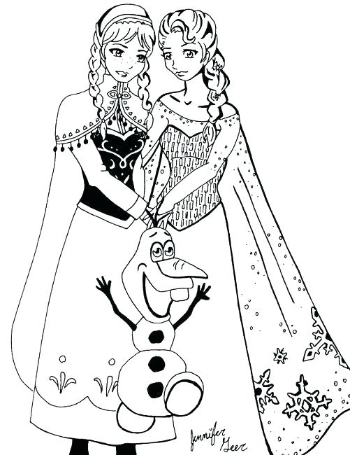 501x650 Elsa And Anna Coloring Pages Online Best Frozen Free Printable